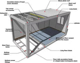 Expandable House Bungalow Flat Pack Homes 10ft Expandable Container House for Office