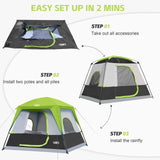 UNP 4-Person Tent, Portable Cabin Tent, Camping Tent 4-Person Easy Set Up, Waterproof with Top Rainfly for Outdoor Camping/Hiking