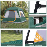 UNP 4-Person Tent, Portable Cabin Tent, Camping Tent 4-Person Easy Set Up, Waterproof with Top Rainfly for Outdoor Camping/Hiking